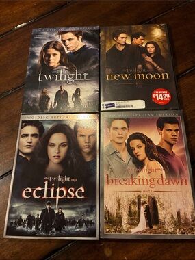 Twilight Saga DVD Collection x4 (Twilight, New Moon, Eclipse, Breaking Dawn 1)